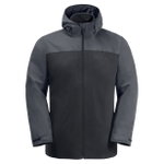 Jack Wolfskin Winterjacke Taubenberg 3in1 (wasser- und winddicht, Fleece-Innenjacke) phantomgrau Herren